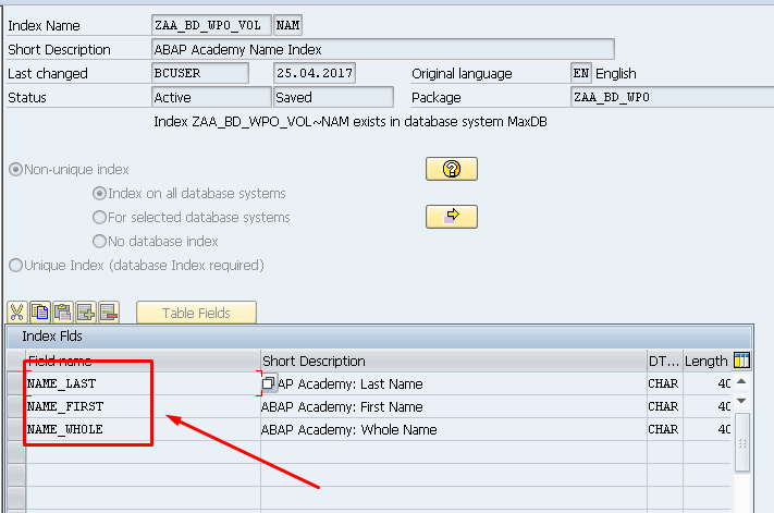 How to Select Data from Database Table when Searching on Non Key Fields