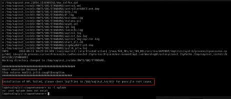 Installation of NPL failed, please check logifiles in /tmp/sapinst_instdir for possible root cause.