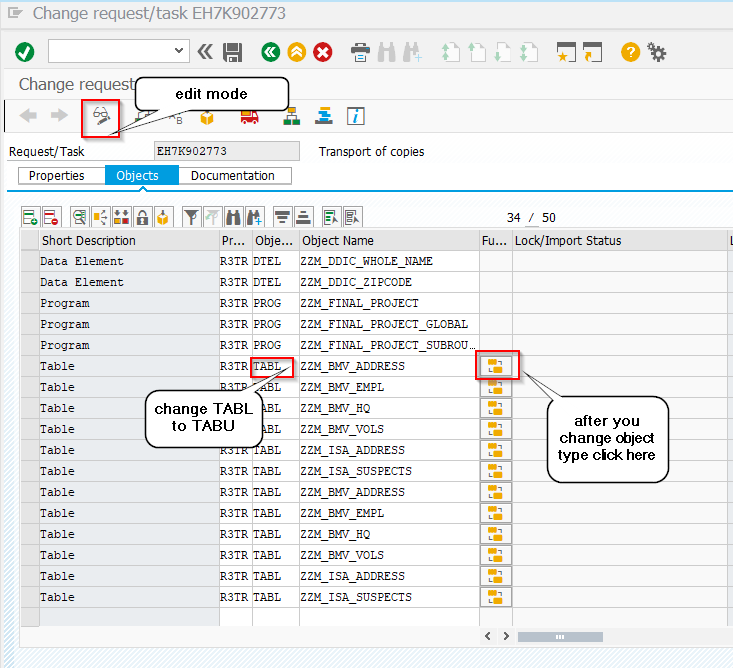 How to import table content in SAP