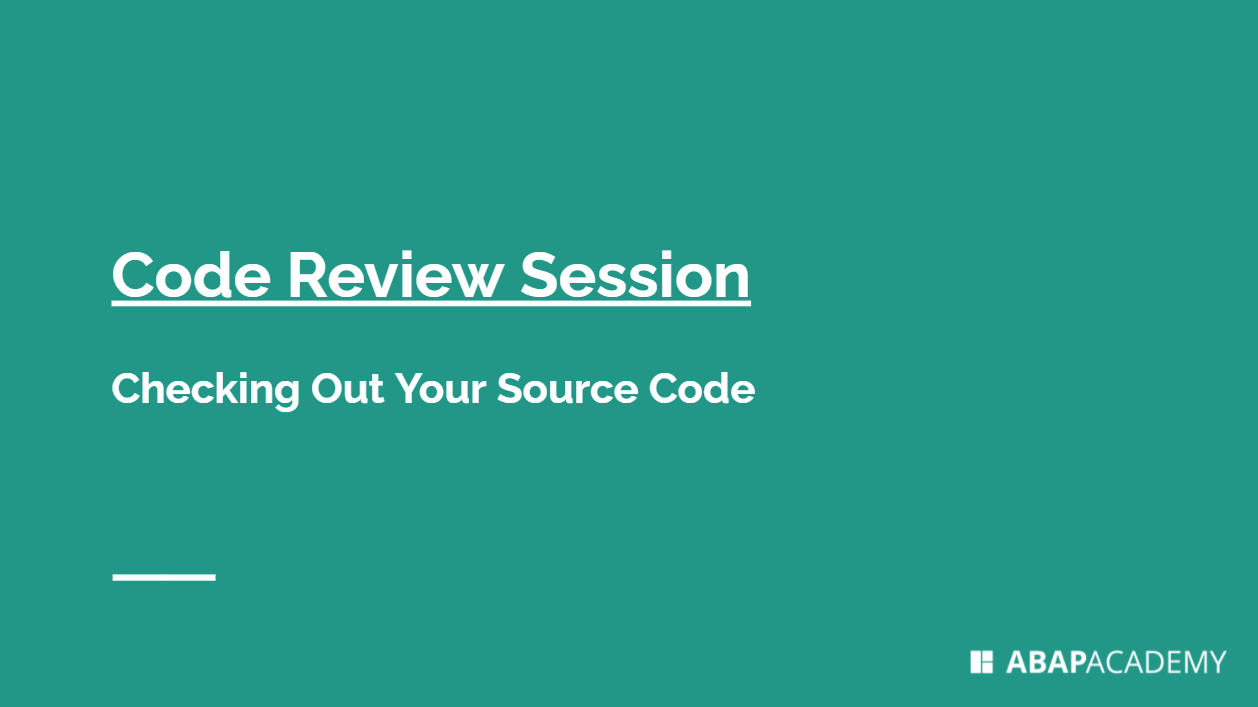 code-review-sessions-abap-academyabap-academy