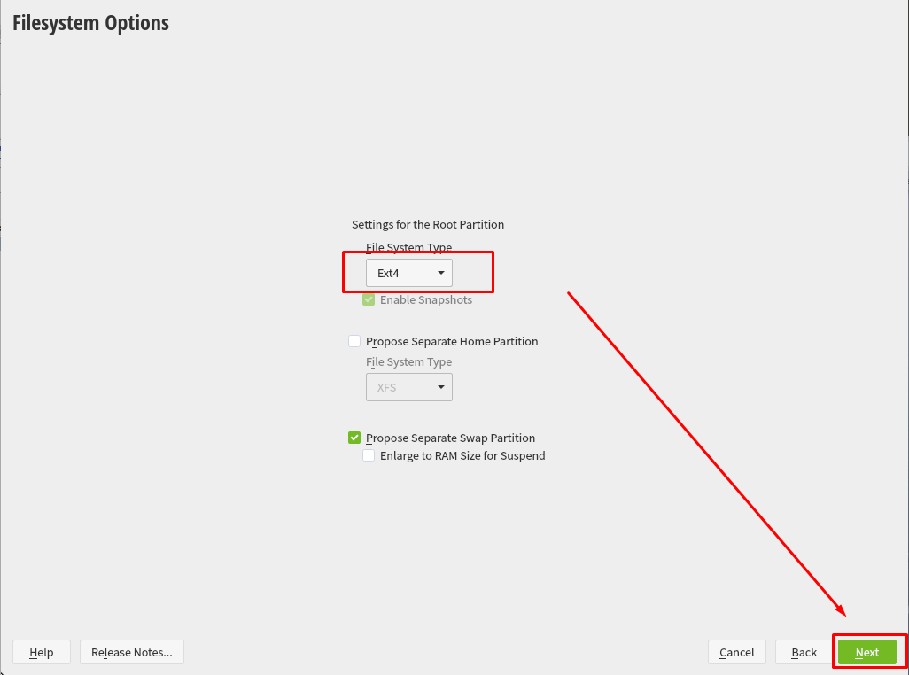 SAP Installation Guide - Filesystem Options