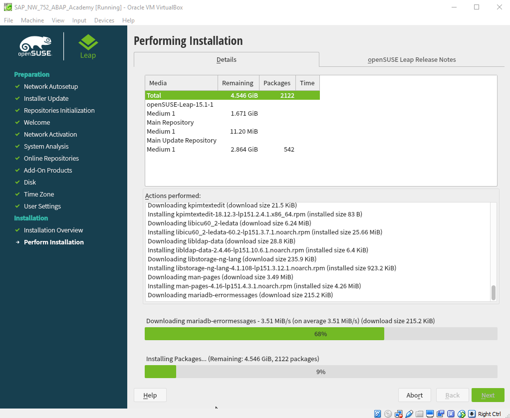  SAP Installation Guide - Performing Installation