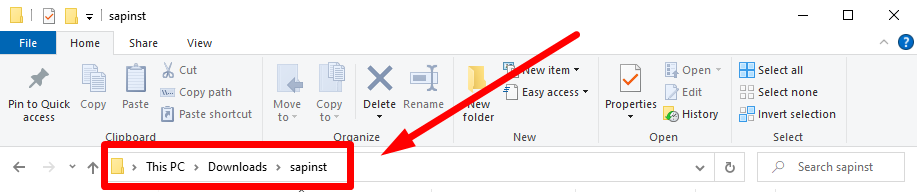 Create “sapinst” Folder to Keep Files to Install SAP